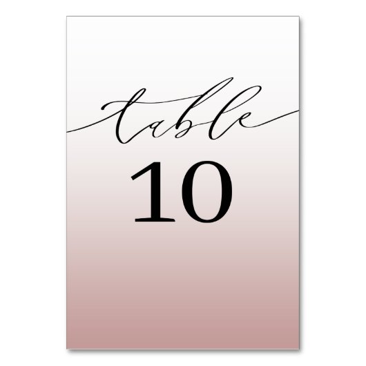 Minimale Roos Gold Gradient Wedding Kaart (Voorkant)