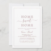 Minimale Roos Gold Home Sweet Home Housewarming Kaart (Voorkant)