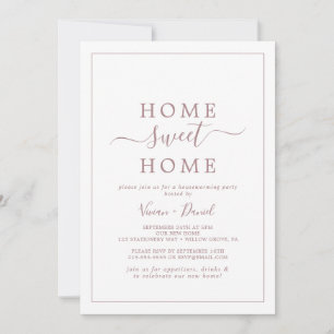 Minimale Roos Gold Home Sweet Home Housewarming Kaart