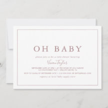 Minimale Roos Gold Horizontal Oh Baby Baby shower
