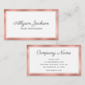 Minimale roos Gold Modern Visitekaartje (Voorkant / Achterkant)