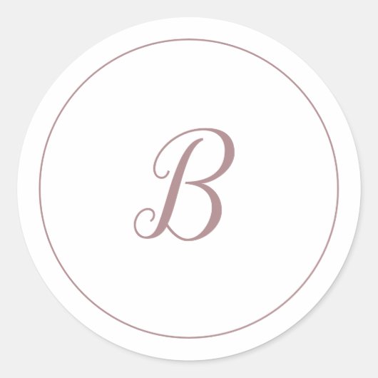 Minimale Roos Gold Monogram Envelope zegels (Voorkant)