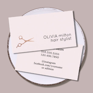 Minimale Roos Gold Scissors Hair Stylist Visitekaartje