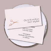 Minimale Roos Gold Scissors Hair Stylist Visitekaartje