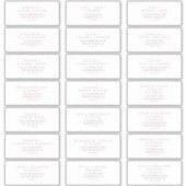 Minimale Roos Gold Typografie GastAdresetiketten Sticker (Voorkant)