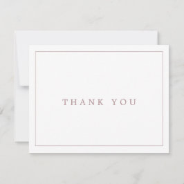 Minimale Roos Gold Typografie Hartelijk dank Bedankkaart