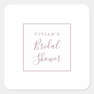 Minimale Roos Gold Vrijgezellenfeest Envelope-zege Vierkante Sticker