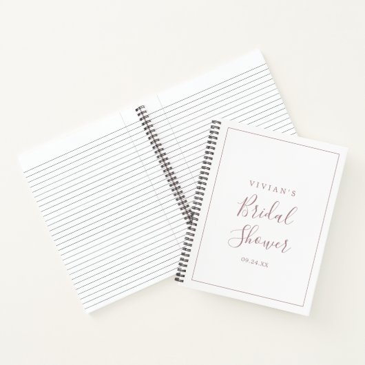 Minimale Roos Gold Vrijgezellenfeest Gift List Notitieboek (Binnen)