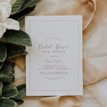 Minimale Roos Gold Vrijgezellenfeest Tea Party Kaart<br><div class="desc">Deze minimalistische roos gouden vrijgezellenfeest theepartijuitnodiging is perfect voor een eenvoudige gebeurtenis. Het moderne romantische ontwerp kenmerkt klassiek roos goud en witte typografie in combinatie met een rustige, maar elegante kalligrafie met stijl met handschrift. in elke kleur. Houd het ontwerp eenvoudig en elegant, zoals het is, of personaliseer het door...</div>