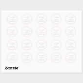 Minimale Roos Gold Wedding Envelope-zegels Ronde Sticker (Vel)
