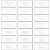 Minimale Roos Gold Wedding Guest Adresetiketten Sticker (Voorkant)
