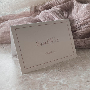 Minimale Roos Gold Wedding Place-kaarten Kaart