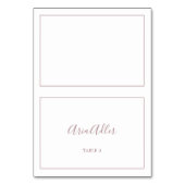 Minimale Roos Gold Wedding Place-kaarten Kaart (Voorkant)