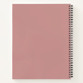 Minimale Roos Monogram Roze Notitieboek (Achterkant)