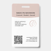 Minimale Roos Photo Notional Signing Agent Badge (Achterkant)