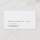 Minimale Roos voor monogram Gold Black Visitekaartje (Achterkant)