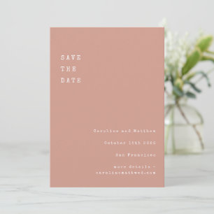 Minimale Roos voor retro-typefont voor bruiloft ta Save The Date