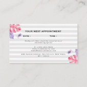 Minimale Roos White Fitness Appointkaart Afsprakenkaartje (Achterkant)