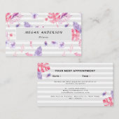 Minimale Roos White Fitness Appointkaart Afsprakenkaartje (Voorkant / Achterkant)