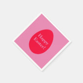 Minimale rooster voor rood en roze ei servet (Hoek)