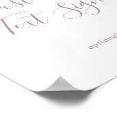 Minimale Rose Gouden Kaarten & Geschenken Aangepas Poster (Hoek)