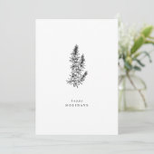 Minimale Rosemary-Prettige feestdagen Feestdagenkaart (Staand voorkant)