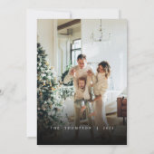 Minimale Rosemary-Prettige feestdagen Feestdagenkaart (Achterkant)