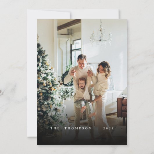 Minimale Rosemary-Prettige feestdagen Feestdagenkaart (Achterkant)