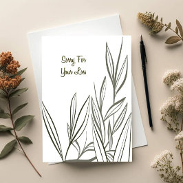 Minimale rouwkaart - Stille Riet Kaart