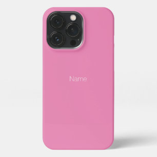 Minimale roze aangepast Naam tekst monogram stevig iPhone 13 Pro Hoesje