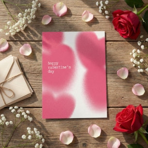 Minimale Roze Abstract Gelukkige Valentijnsdag Briefkaart