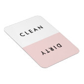 Minimale roze afwasmachine of Dirty Magnet Magneet (Rechterzijde)