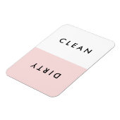 Minimale roze afwasmachine of Dirty Magnet Magneet (Linkerzijde)