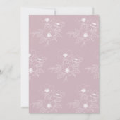 Minimale Roze Anemoon Kunst Bloemige Trouwdag Save The Date (Achterkant)