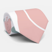 Minimale roze Aqua en witte Stropdas (Opgerold)