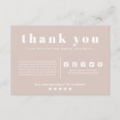 Minimale roze besteltoevoeging Hartelijk dank voor Informatiekaartje (Voorkant)