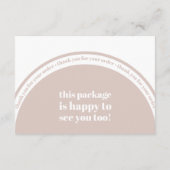 Minimale roze besteltoevoeging Hartelijk dank voor Informatiekaartje (Achterkant)