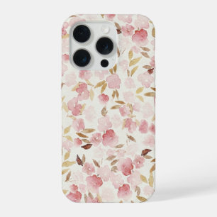 Minimale Roze Bloem Mobiele Hoes Zachte Waterver iPhone 15 Pro Case