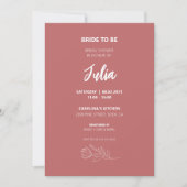 Minimale roze bridal Shower-uitnodiging Kaart (Voorkant)