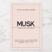 Minimale roze druppel moderne elegante sojafsmelti voedselcontainer etiket (Enkel label)