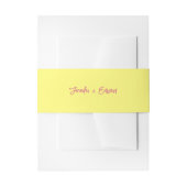 Minimale roze en boter gele bruiloft uitnodigingen wikkel (Voorkant Voorbeeld)