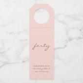 Minimale roze en goudleeftijd Label flesje (Voorkant)