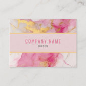 Minimale roze en goudmarmer visitekaartje (Voorkant)