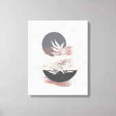 Minimale roze en grijze schilderwand canvas afdruk (Voorkant)