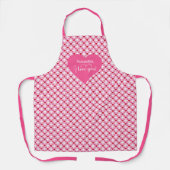 Minimale Roze en Rode Harten Gepersonaliseerde Val Schort (Voorkant)