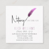 Minimale roze- en witfoto QR-code Vierkante Visitekaartje (Voorkant)