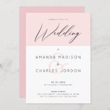 Minimale roze en witte en bruiloftstypografie