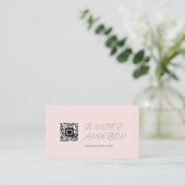 Minimale roze en witte Logo Modern Visitekaartje (Staand voorkant)
