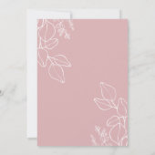 Minimale roze Eucalyptus Baby shower Kaart (Achterkant)