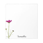 Minimale roze Floral | Gepersonaliseerd Notitieblok (Voorkant)